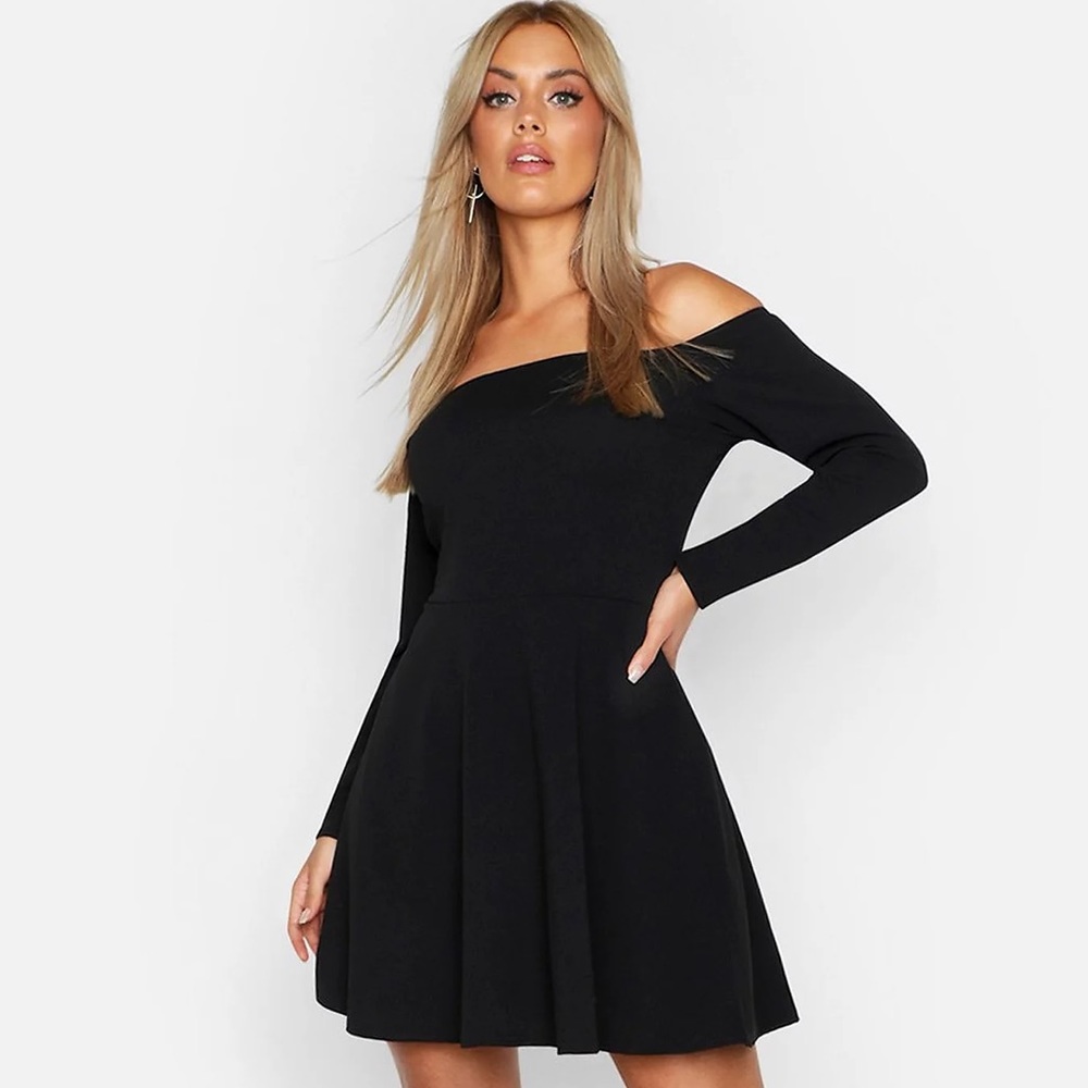 Off the shoulder skater dress